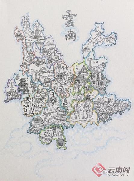 bwin体育云南省首届少儿手绘地图大赛优秀作品展邀您共赏“美丽中国 图上山河”(图1)